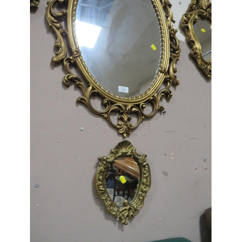 702 - A SELECTION OF FOUR MODERN GILT MIRRORS