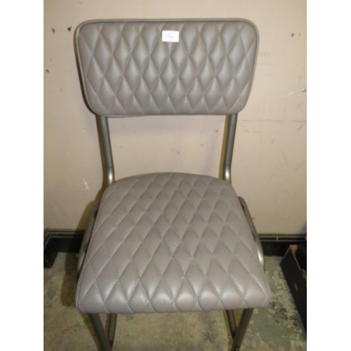 710 - A MODERN LEATHER BAR STOOL