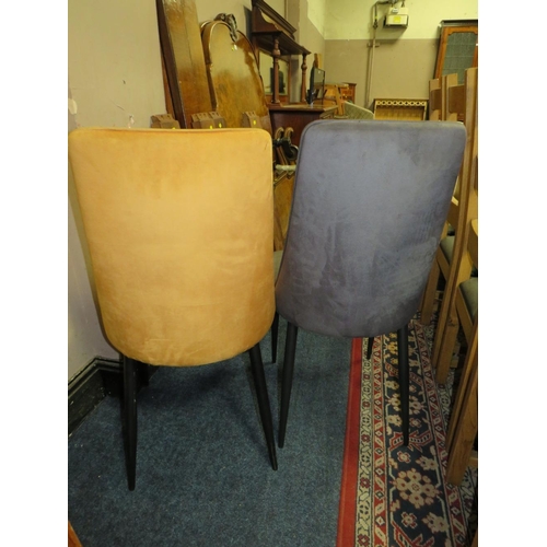 718 - A PAIR OF MODERN UPHOLSTERED DINING CHAIRS