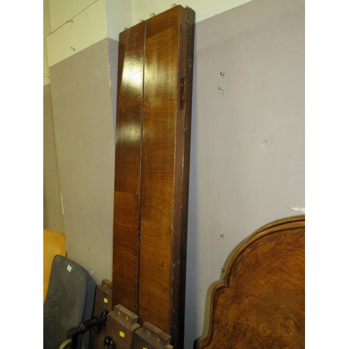 719 - A PAIR OF VINTAGE WALNUT BEDFRAMES