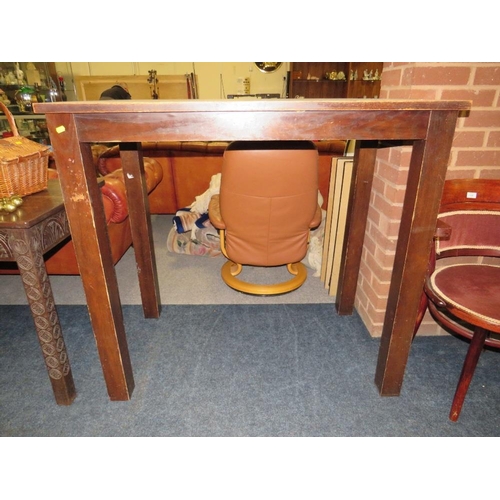 742 - A TALL WOODEN PUB STYLE TABLE