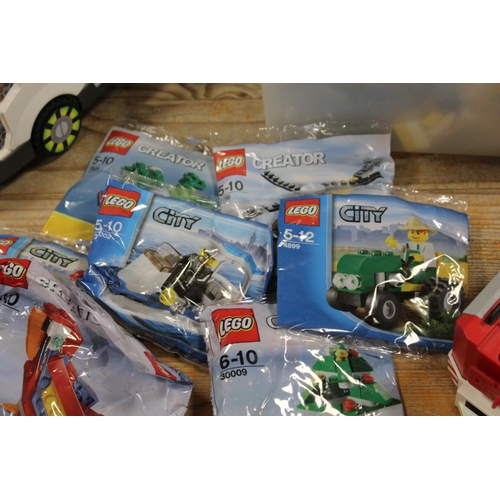 187 - A COLLECTION OF LEGO AND CHILDS TOYS ETC