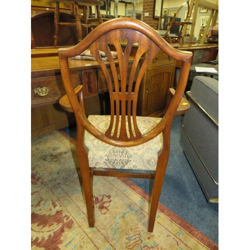 755 - AN ANTIQUE MAHOGANY ARMCHAIR