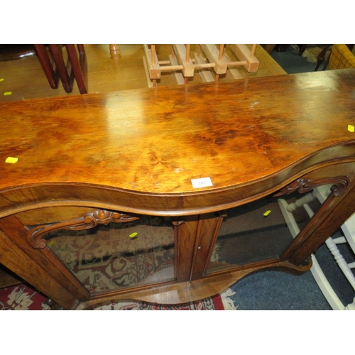 765 - A VICTORIAN WALNUT CHIFFONIER BASE WITH LATER TOP W-120 CM S/D