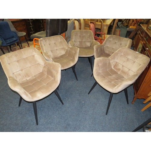 768 - A SET OF FIVE MODERN UPHOLSTERED CHAIRS