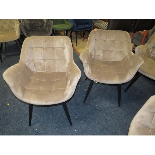 768 - A SET OF FIVE MODERN UPHOLSTERED CHAIRS