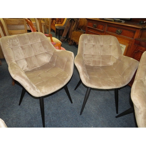 768 - A SET OF FIVE MODERN UPHOLSTERED CHAIRS