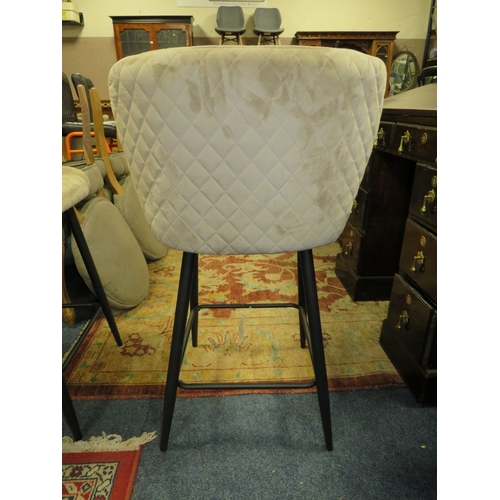 771 - A PAIR OF MODERN UPHOLSTERED STOOLS