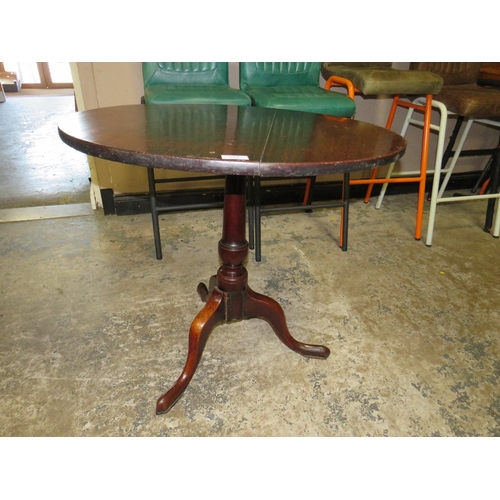 777 - AN ANTIQUE MAHOGANY PEDESTAL TABLE A/F