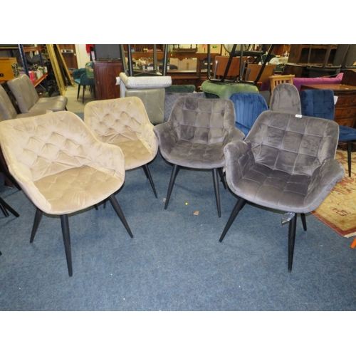 794 - TWO PAIRS OF UPHOLSTERED DINING CHAIRS