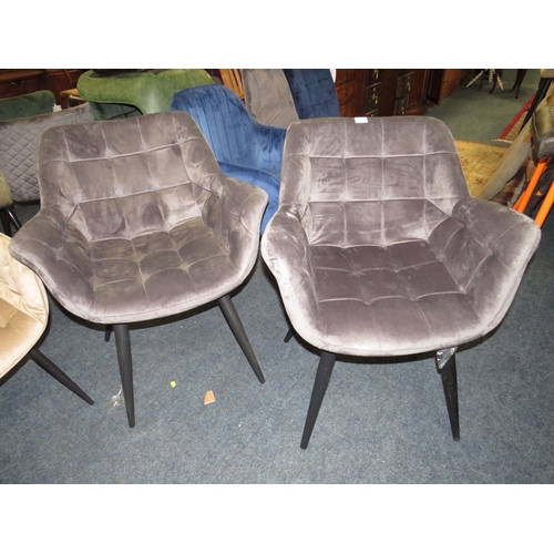 794 - TWO PAIRS OF UPHOLSTERED DINING CHAIRS