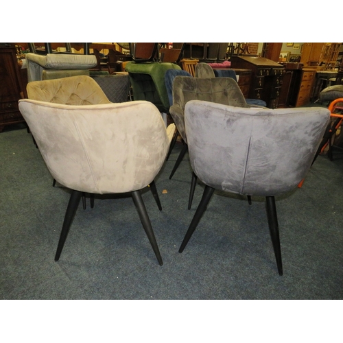 794 - TWO PAIRS OF UPHOLSTERED DINING CHAIRS