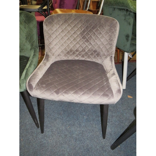 796 - A PAIR OF UPHOLSTERED DINING CHAIRS