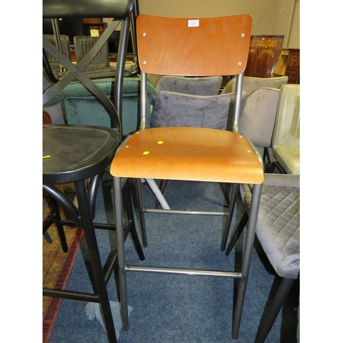 797 - THREE ASSORTED BAR STOOLS