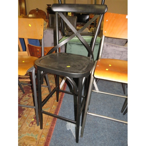 797 - THREE ASSORTED BAR STOOLS