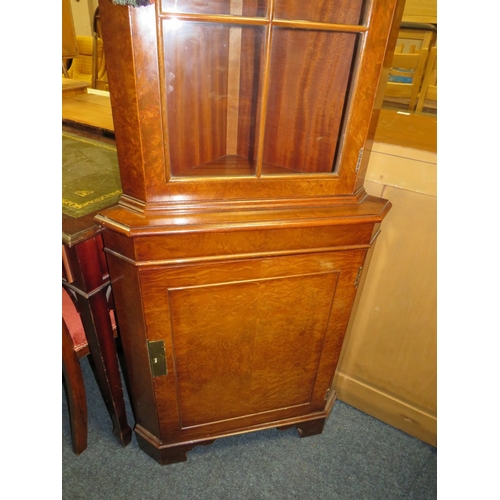 801 - A REPRODUCTION WALNUT CORNER CABINET