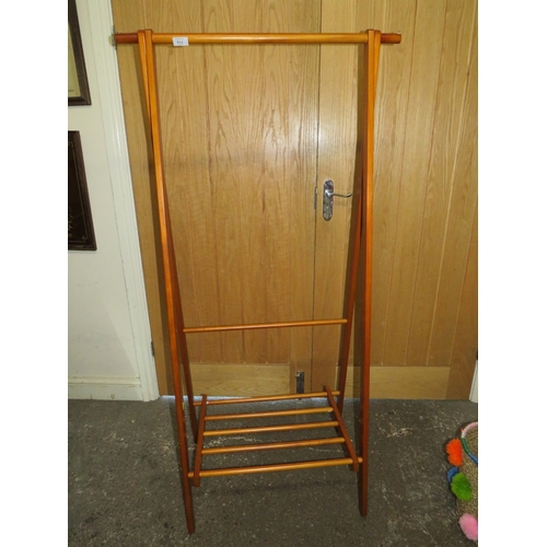 812 - A MODERN FOLDING WOODEN CLOTHES RAIL