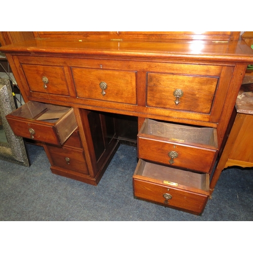 729 - A LARGE EARLY 20TH CENTURY MAHOGANY SECRETAIRE GLAZED BOOKCASE H-213 W-121 CM