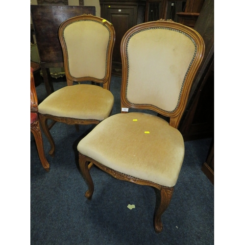 767 - FOUR MODERN LOUIS XV STYLE CHAIRS