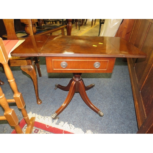 807 - A SET OF FOUR VINTAGE DINING CHAIRS, TOWEL RAIL AND A TABLE