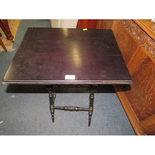 821 - AN EDWARDIAN EBONISED AESTHETIC TABLE