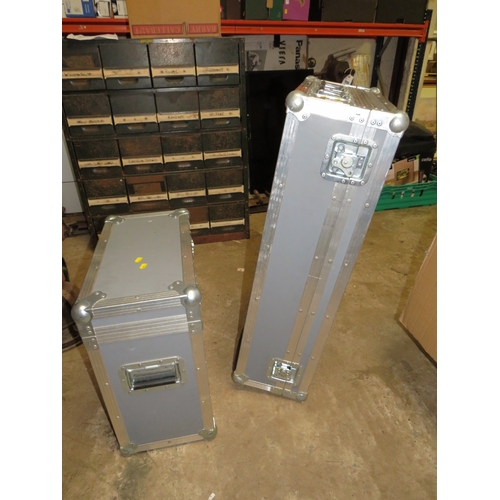 624 - TWO SILVER AIRCRAFT TYPE STORAGE CARGO CASES