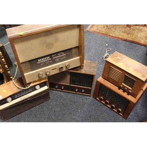 FIVE VINTAGE RADIOS ALL A/F SPARES / REPAIRS