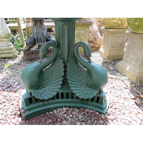 A LARGE CAST IRON TWO TIER FIGURATIVE WATER FEATURE, H 164 cm