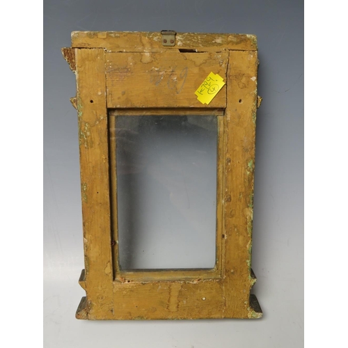 29 - A 19TH CENTURY SMALL GRAND TOUR STYLE FRAME, frame W 6 cm to top, 3 cm to sides, 4 cm to bottom, reb... 