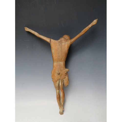 517 - A CARVED CORPUS CHRISTI, H 45.5 cm