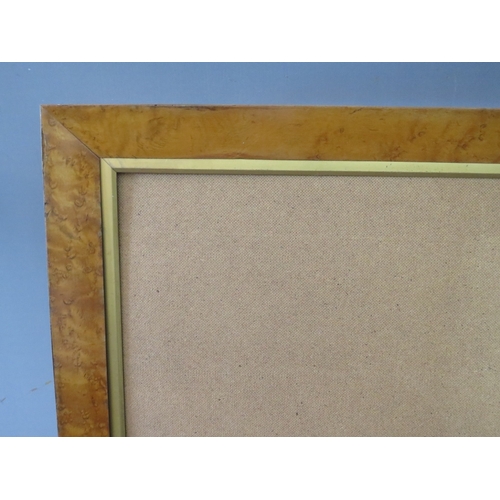 36 - A 19TH CENTURY MAPLE PICTURE FRAME, frame W 5 cm, rebate 64 x 53 cm