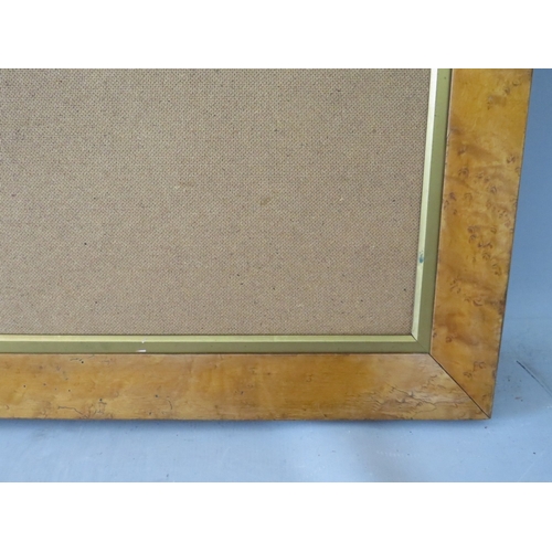 36 - A 19TH CENTURY MAPLE PICTURE FRAME, frame W 5 cm, rebate 64 x 53 cm