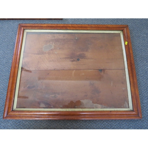 32 - THREE VARIOUS MAPLE FRAMES, two containing prints, frame W 6 cm and 2 x 5 cm, rebates 52 x 39 cm, 71... 