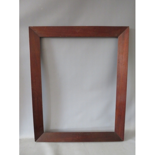 37 - THREE 19TH CENTURY ROSEWOOD PICTURE FRAMES, together with a mahogany picture frame, average frame W ... 