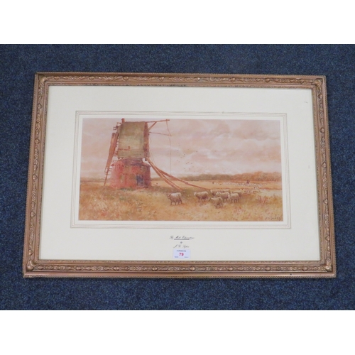 79 - JOHN GUTTERIDGE SYKES (1866-1941) The Mill Edwinstowe, signed lower right, watercolour, gilt framed ... 