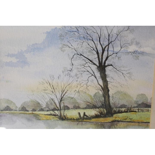 33 - A COLLECTION OF ASSORTED PRINTS AND PAINTINGS ETC TO INCLUDE TWO WATERCOLOURS BY VERA WATKINS, A TEX... 