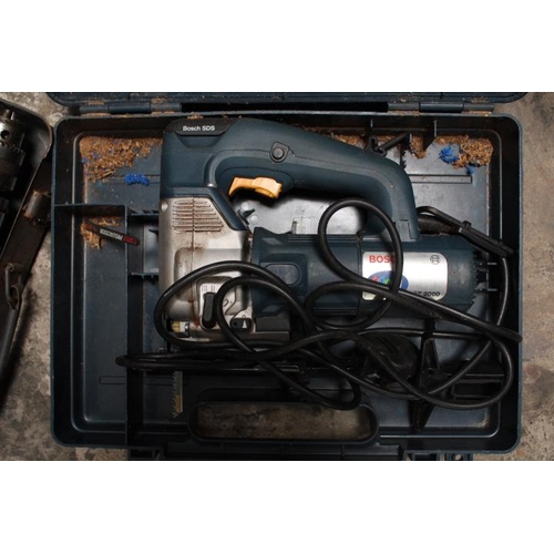 517 - FIVE VARIOUS ELECTRICAL POWER TOOLS WITH CASES