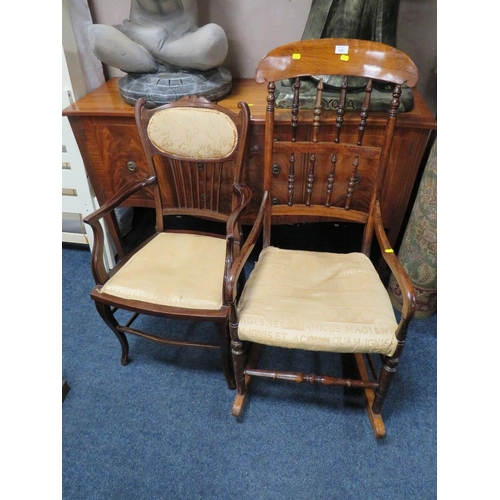 636 - TWO ANTIQUE ARMCHAIRS