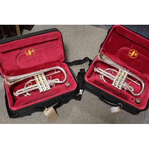 100 - A COLLECTION OF TEN ASSORTED CASED JOHN PACKER CORNETS - SOME WITH DEFECTS