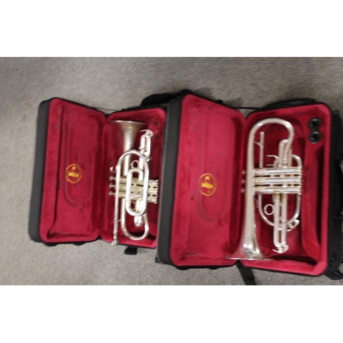 110 - A COLLECTION OF TEN CASED JOHN PACKER CORNETS - SOME WITH FAULTS