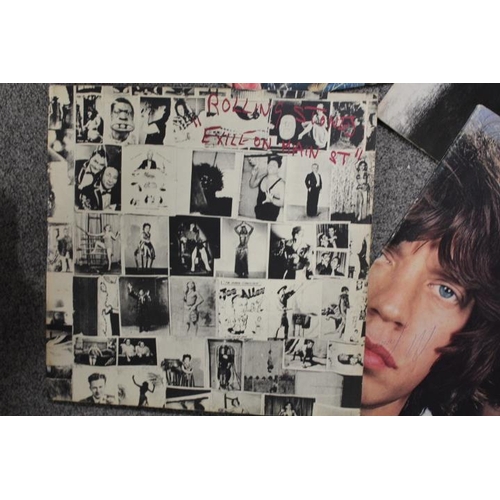 120 - A CASE ASSORTED LP RECORDS TO INCLUDE THE ROLLING STONES. BEATLES ETC TOGETHER WITH A SELECTION OF 7... 