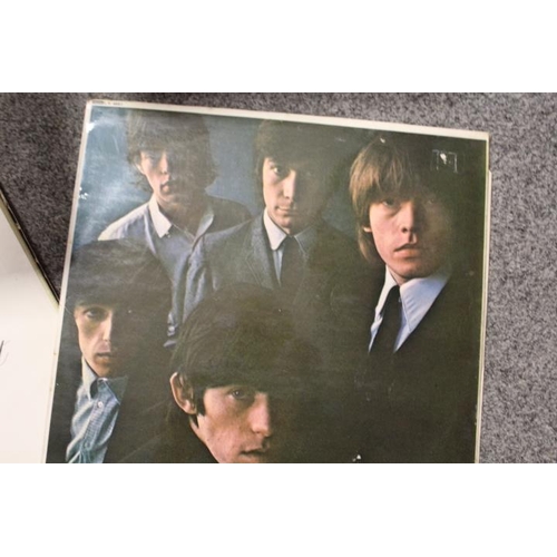 120 - A CASE ASSORTED LP RECORDS TO INCLUDE THE ROLLING STONES. BEATLES ETC TOGETHER WITH A SELECTION OF 7... 