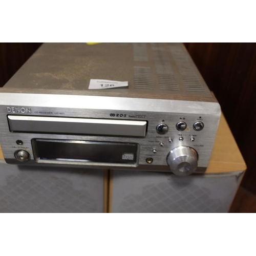 126 - A DENON STEREO AND SPEAKERS (NO CABLES)