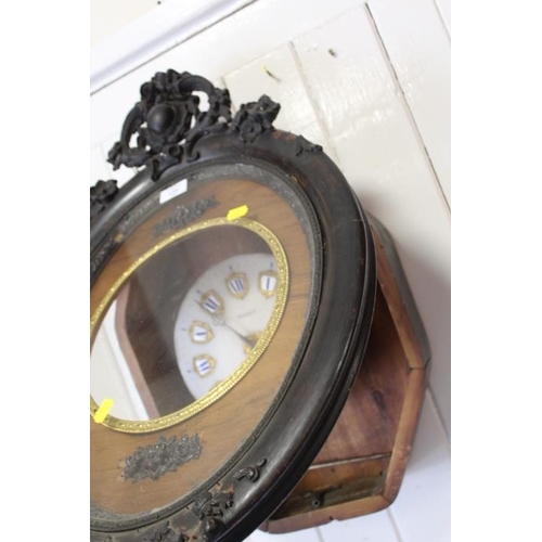 129 - A 19TH CENTURY C BRIGHT A PARIS FRENCH VINEYARD WALLCLOCK STRIKING ON A SINGLE COILED GONG