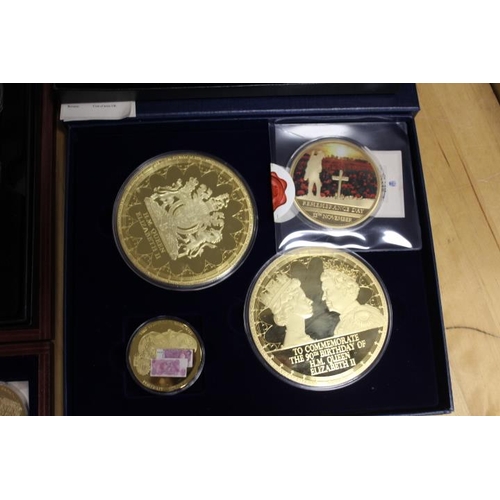 168 - A COLLECTION OF ASSORTED COMMEMORATIVE COLLECTOR COINS, TO INCLUDE 'THE ICONIC LONDON COLLECTION, A ... 