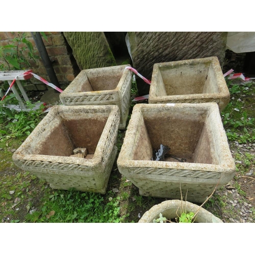 564 - FIVE ASSORTED GARDEN PLANTERS