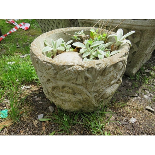 564 - FIVE ASSORTED GARDEN PLANTERS