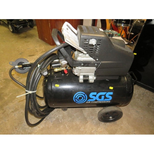 AN SCS SC50H AIR COMPRESSOR WITH TYRE INFLATOR - AS FOUND - FOR SPARES ...