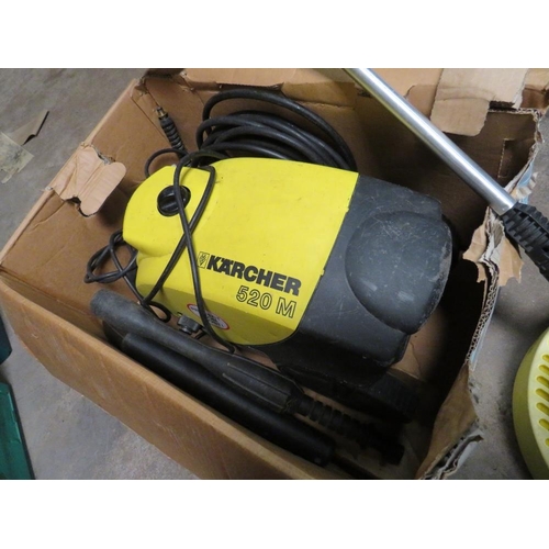663 - A KARCHER 520M PRESSURE WASHER WITH EXTRA PATIO LANCE AND A TITAN TTB430 VACUUM CLEANER