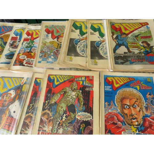 A BOX OF 2000AD COMICS FROM DECEMBER 1977 PROGRAMME 43, OTHER COMICS ...